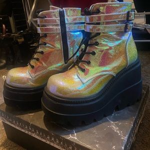 Demonia Acid Platform Booties 6.5